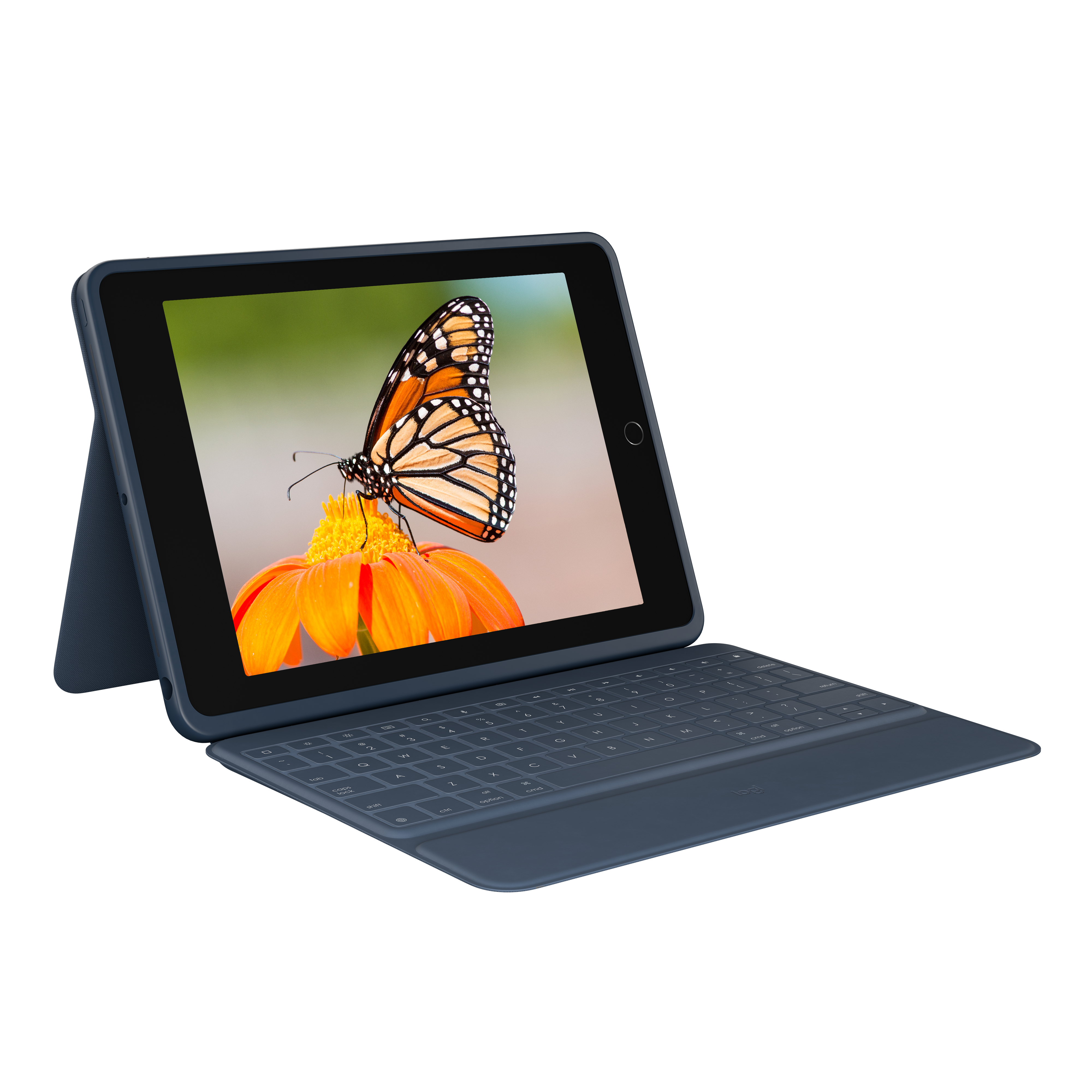 Logitech Rugged Combo 3, AZERTY, Französisch, 1,8 cm, 1,2 mm, Apple, iPad (7th generation) Model: A2200, A2197, A2198 iPad (8th generation) Model: A2270, A2428, A2429,...