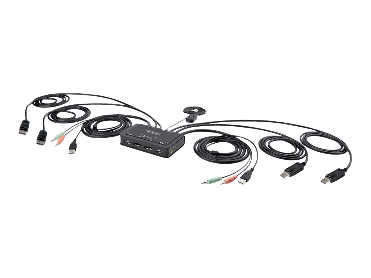 StarTech.com 2-Port Dual Monitor KVM Switch DisplayPort