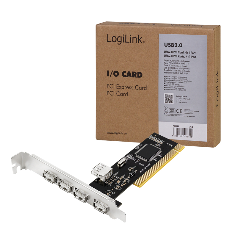 LogiLink PCI Card USB 2.0 4+1 Port - USB-Adapter, Ansicht 4