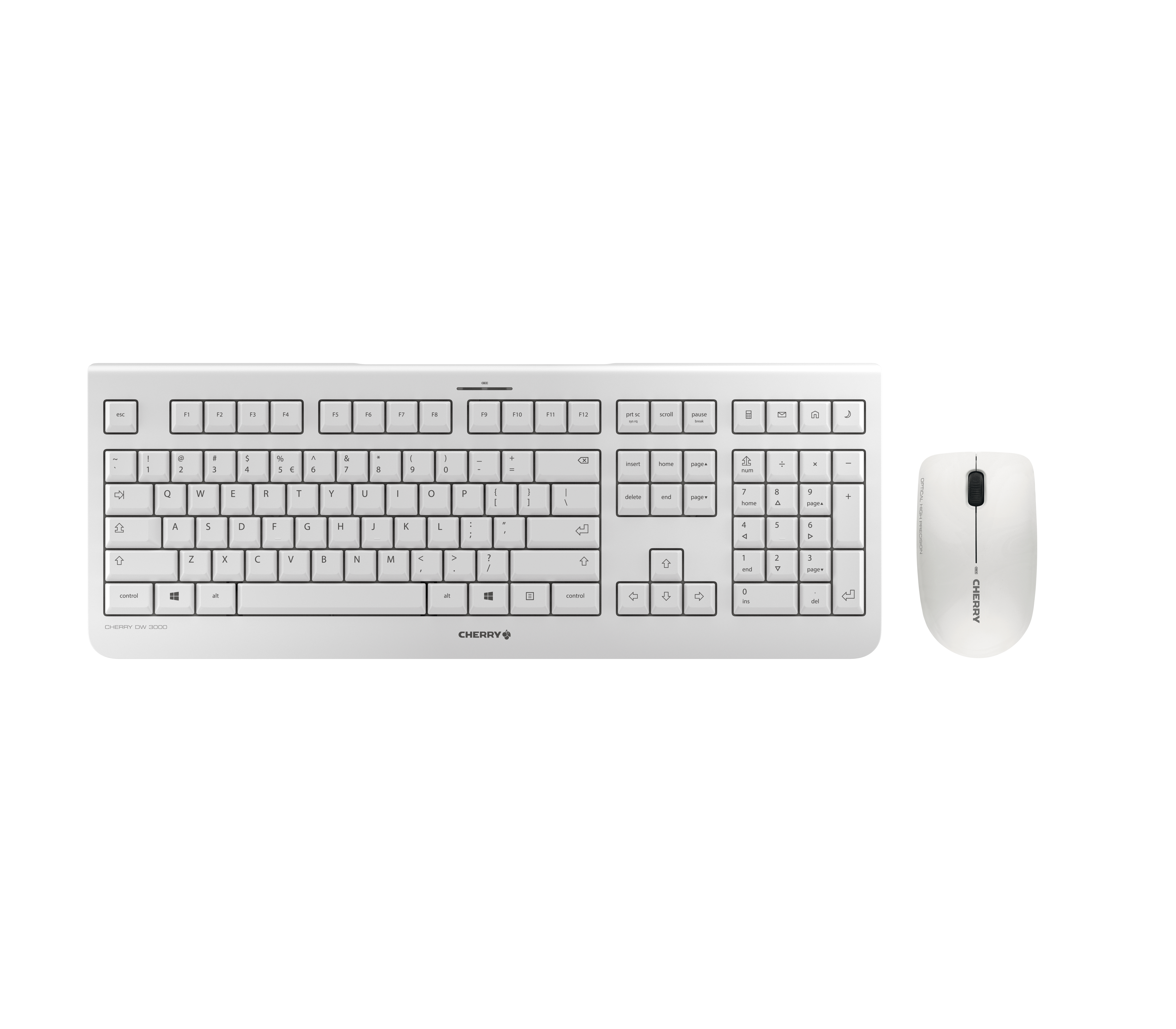 Cherry DW 3000 - Tastatur-und-Maus-Set - kabellos - TL: Deutsch, QWERTZ, Ansicht 3