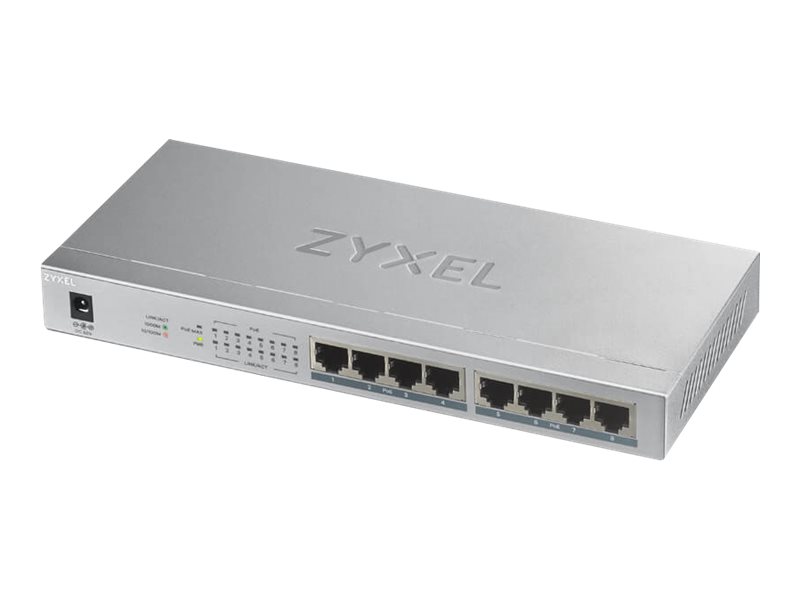 Zyxel GS1008HP - Switch - 8 x 10/100/1000 (PoE+) - Desktop, wandmontierbar - PoE+ (60 W)