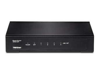 TRENDnet TEG S51SFP - Switch - unmanaged - 4 x 101001000 + 1 x Gigabit SFP