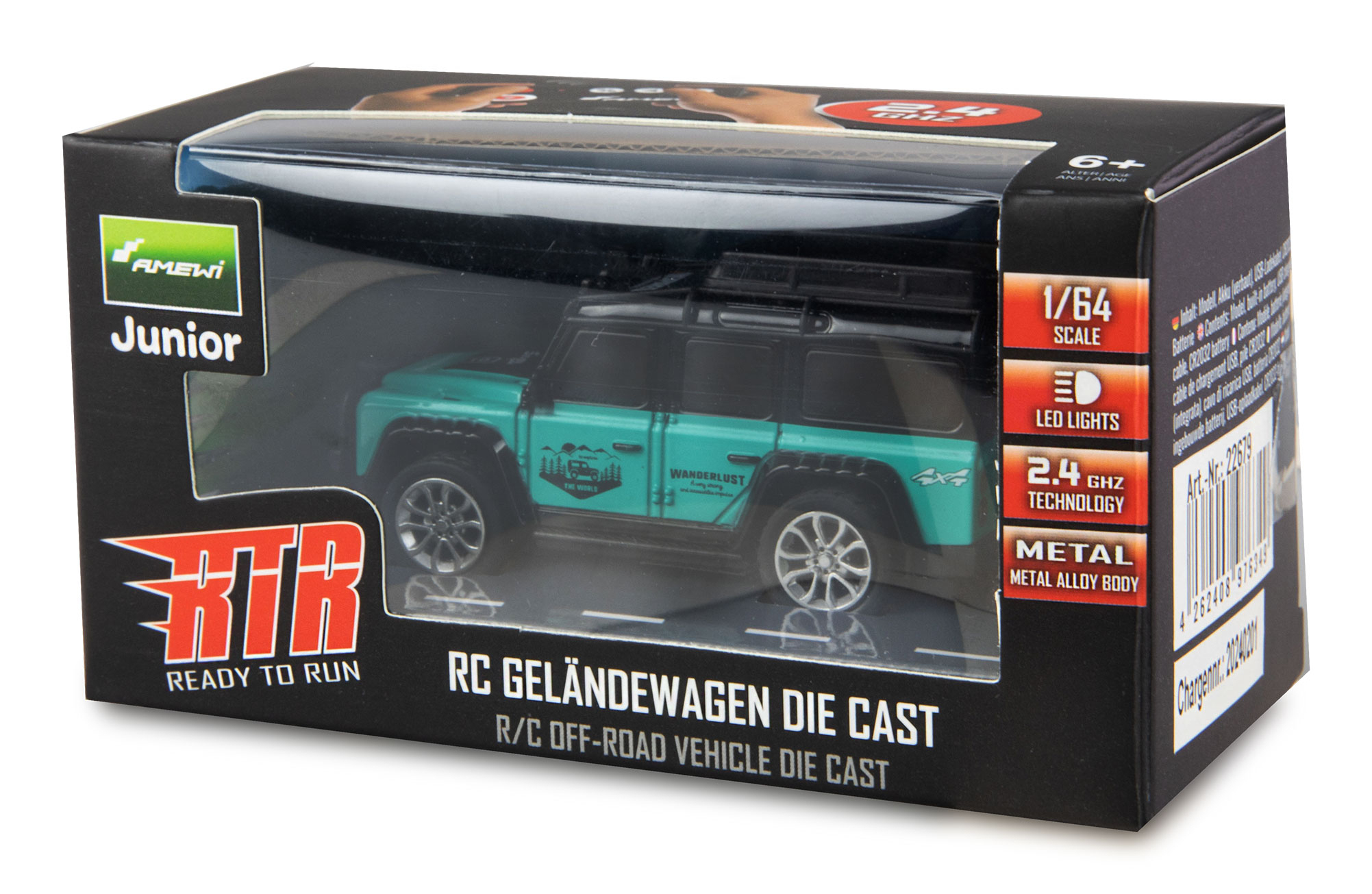Amewi RC Geländewagen Die Cast 1 64 RTR petrol 6+, Ansicht 3