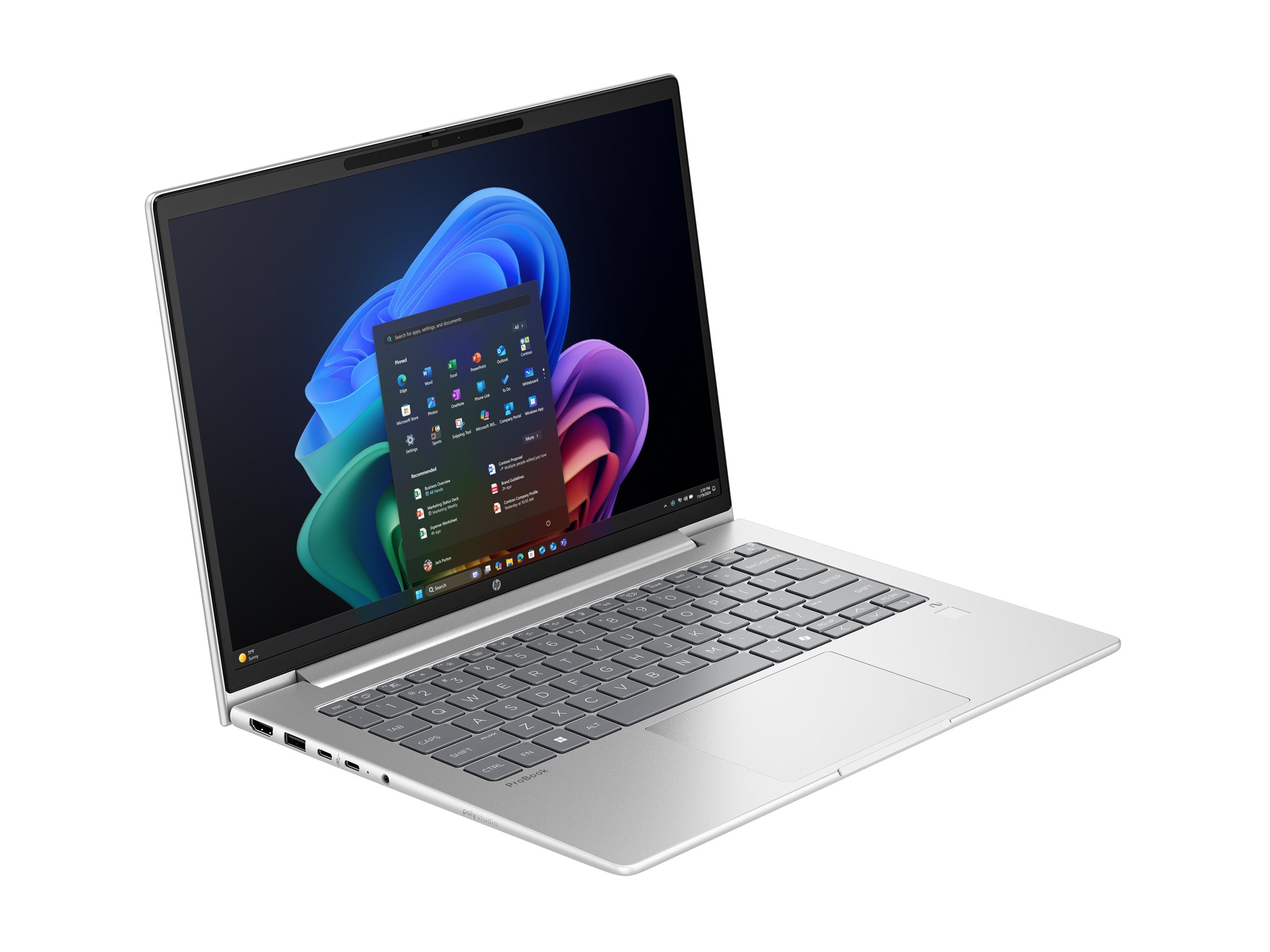 HP ProBook 4 G1i Notebook Next Gen AI - 177-Grad Scharnierdesign - Snapdragon X X1-26-100 - Win 11 Pro - Qualcomm Adreno - 32 GB RAM - 512 GB SSD NVMe - 35.6 cm (14")