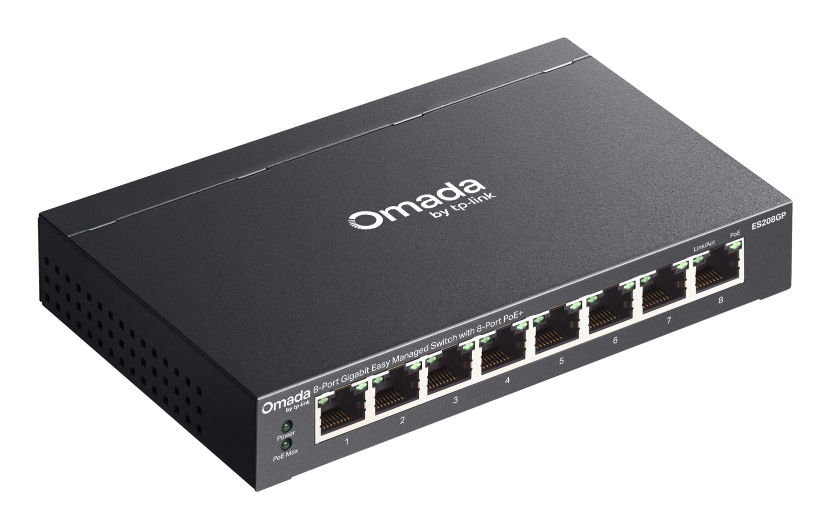 TP-LINK Omada ES208GP V1 - Switch - managed - 8 x 10/100/1000 (PoE+), Ansicht 3
