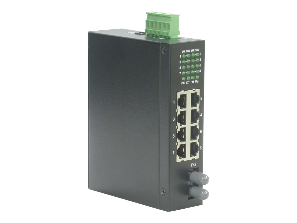 ROLINE Industrie - Switch - unmanaged - 7 x 10/100 + 1 x 100Base-FX + 1 x Shared 100Base-FX - an DIN-Schiene montierbar