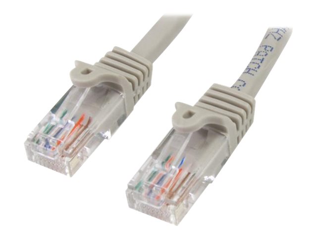 StarTech.com 0,5m Cat5e Ethernet Netzwerkkabel Snagless mit RJ45 - Cat 5e UTP Kabel - Grau - Patch-Kabel - RJ-45 (M) zu RJ-45 (M) - 50 cm