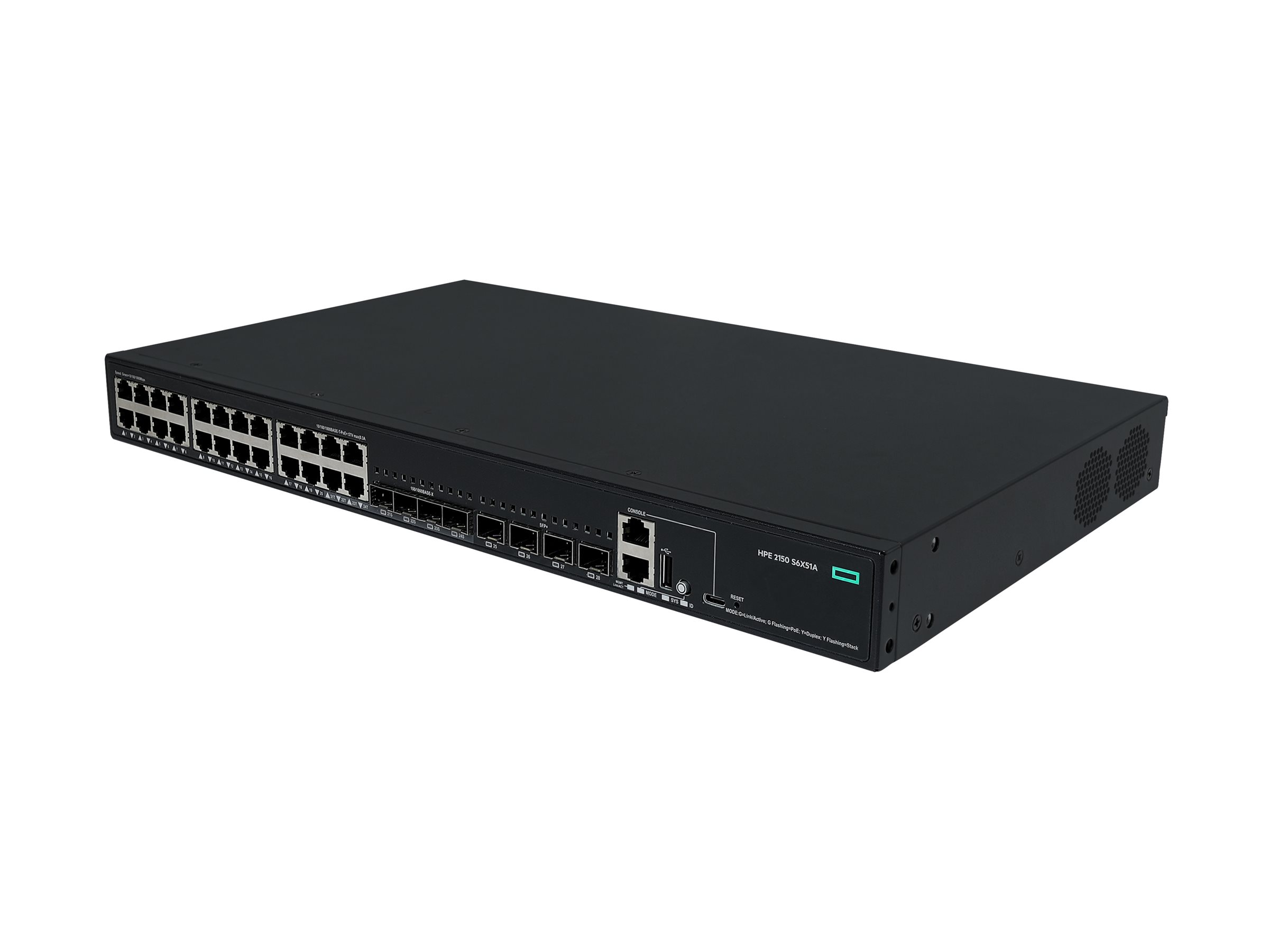 HPE Networking Comware 5150L 24p 10M/100M/1G PoE+ 4p SFP 1G Combo 4p SFP+ 1G/10G 405W - Switch - L3 Lite - managed - 24 x 10/100/1000Base-T (PoE+)
