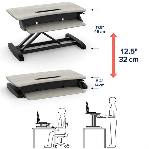 Ergotron WorkFit-Z Mini - Stehender Tischwandler, Ansicht 4