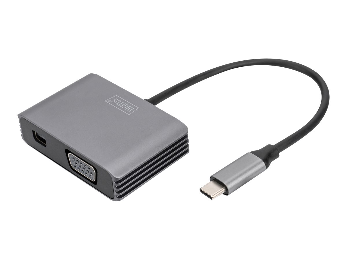 DIGITUS USB Type-C 4K 2in1 Mini DisplayPort + VGA Grafik-Adapter