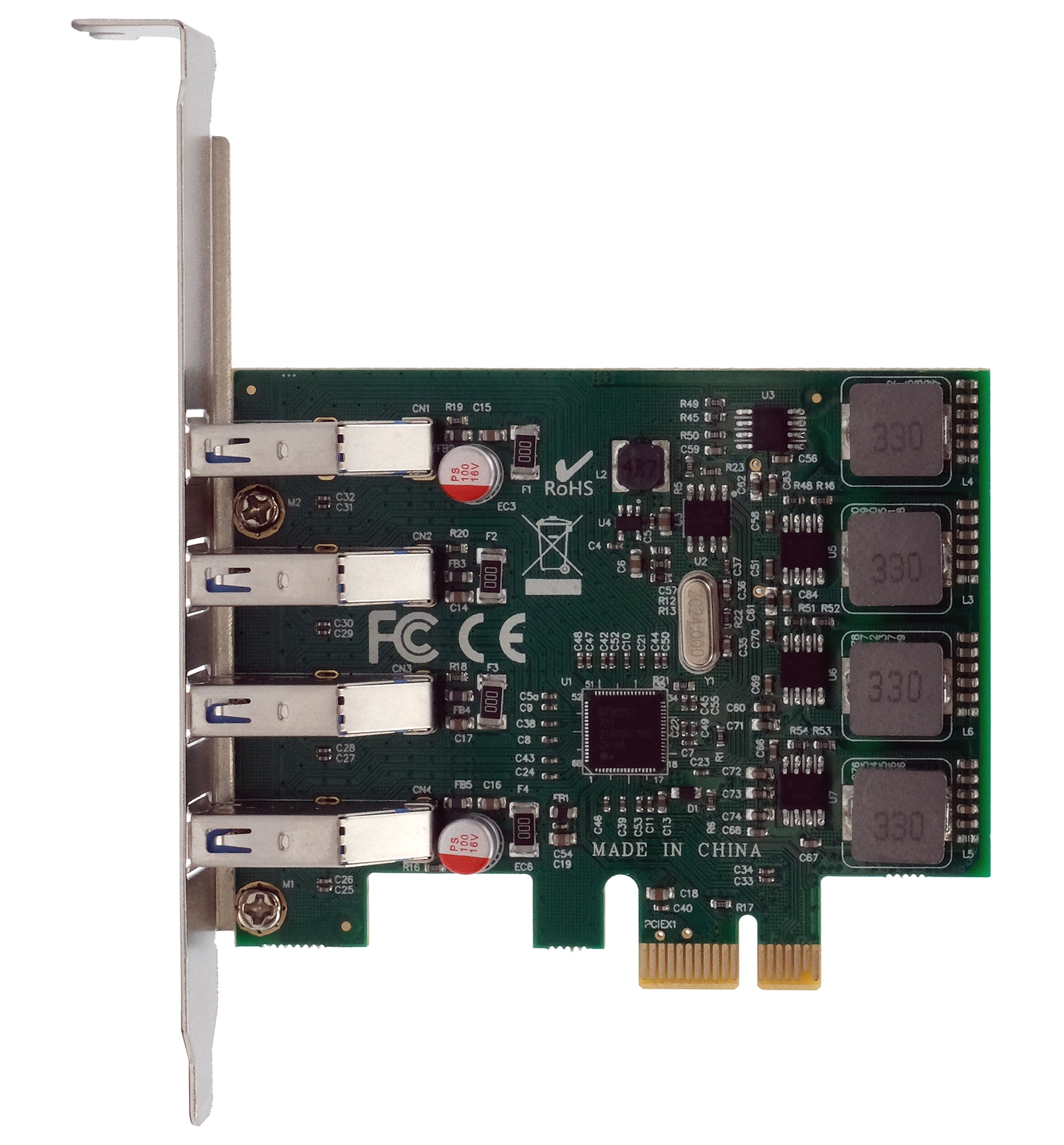 Exsys EX-11194 4-Port USB 3.2 Gen 1 PCIe Karte - PCI-Express, Ansicht 2
