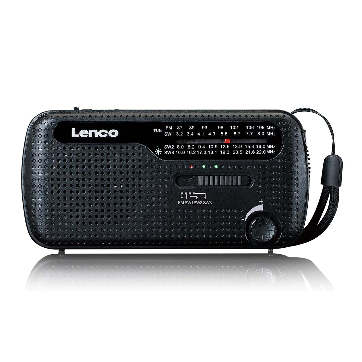 Lenco MCR-113 Notfall-Radio Kurbel/Solar/Akku schw, Ansicht 2