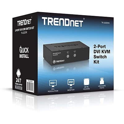 TRENDnet TK 222DVK - KVM-/Audio-/USB-Switch - 2 x KVM/Audio/USB, Ansicht 4