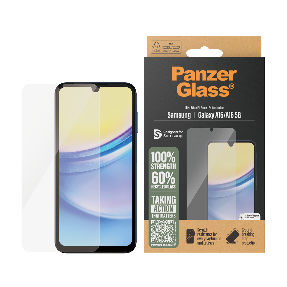 PanzerGlass Bildschirmschutz für Handy - ultrabreite Passform, Ansicht 4