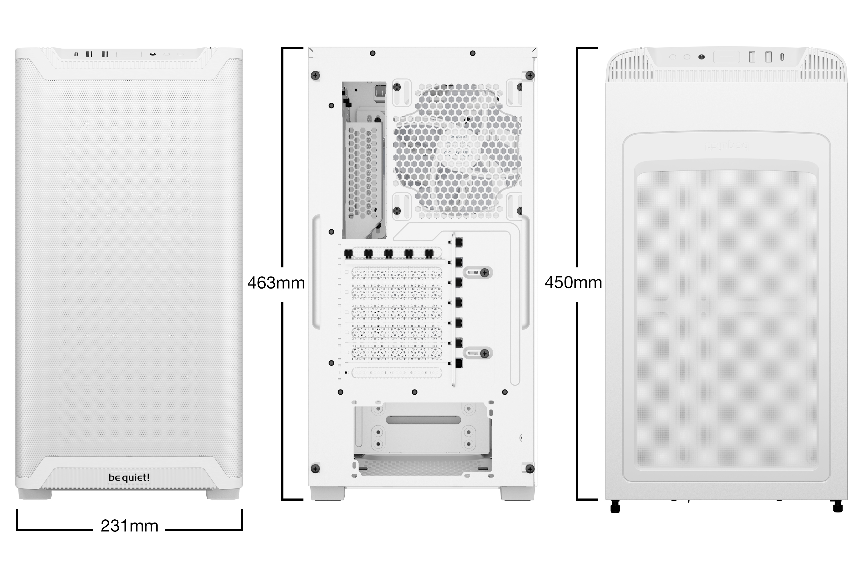 Be Quiet! PURE BASE 501 LX White (weiß), Ansicht 3