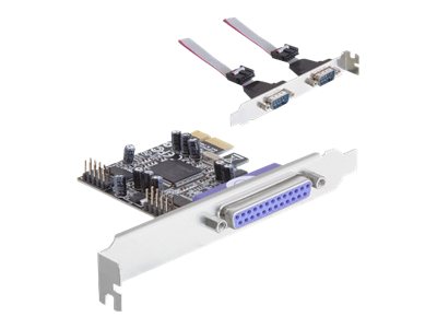 Delock PCI Express Card - Adapter Parallel/Seriell - PCIe - parallel, RS-232 - 3 Anschlüsse