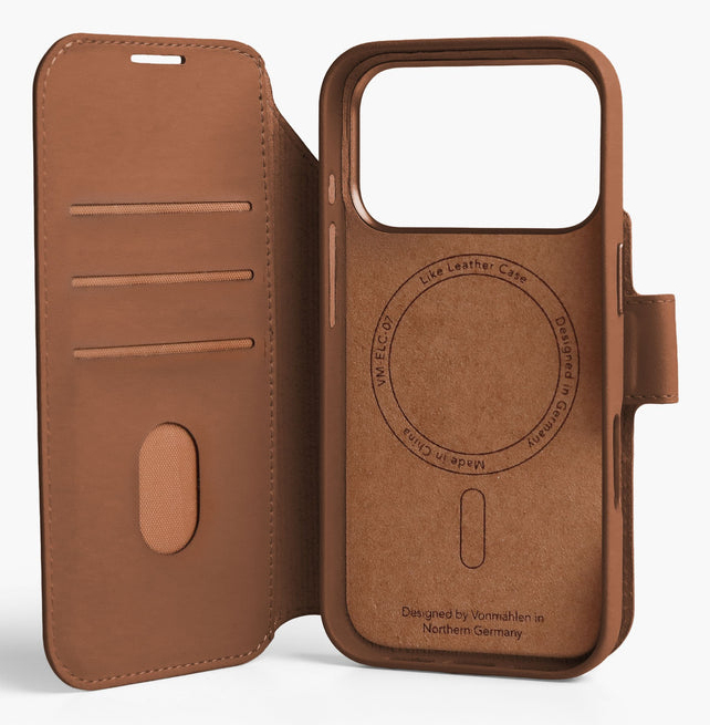 Vonmählen Vegan Leather Folio iPhone 17 Pro Brown, Ansicht 4