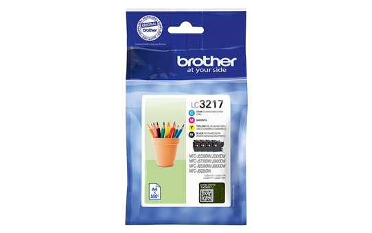 Brother LC-3217, Original, Tinte auf Pigmentbasis, Schwarz, Cyan, Magenta, Gelb, Brother, Multi pack, MFC-J5330DW, MFC-J5335DW, MFC-J5730DW, MFC-J5930DW, MFC-J6530DW, MFC-J6930DW, MFC-J6935DW