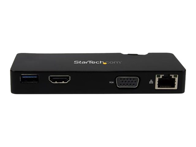 StarTech.com USB 3.0 Universal Laptop Mini Dockingstation mit HDMI oder VGA, Gigabit Ethernet, USB 3.0 - Dockingstation - USB - HDMI - GigE - für P/N: ARMPIVOT, ARMPIVOTE, ARMPIVSTND, ARMSLIM, ARMUNONB