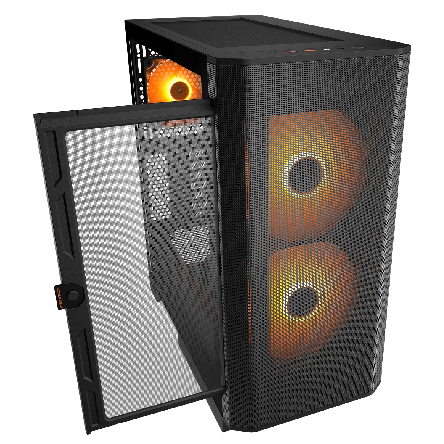 Cougar Gehäuse Midi-Tower Airface FLO ARGB Schwarz - Midi/Minitower - ATX, Ansicht 4
