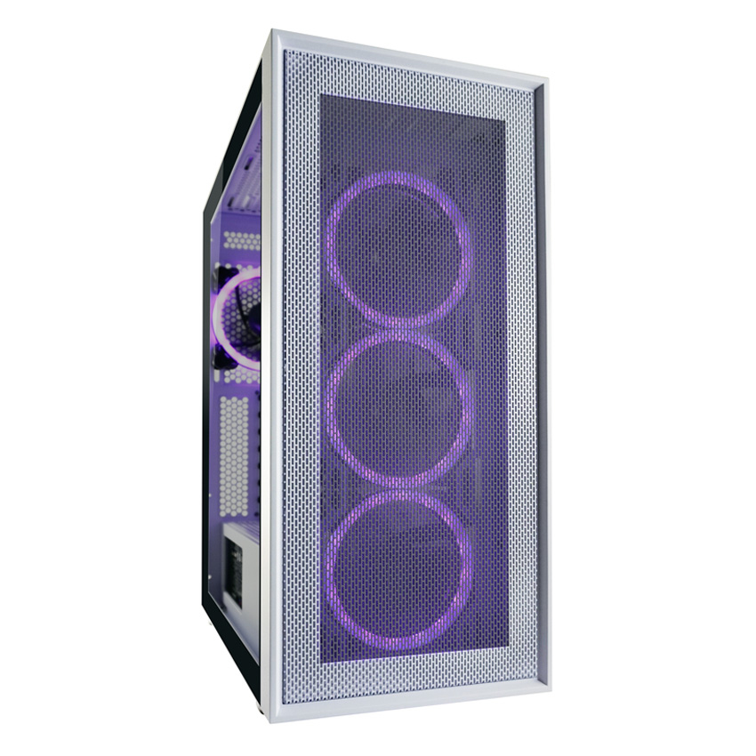 LC-Power Gaming 802W White_Wanderer_X - MDT - ATX - Seitenteil mit Fenster (gehärtetes Glas), Ansicht 3