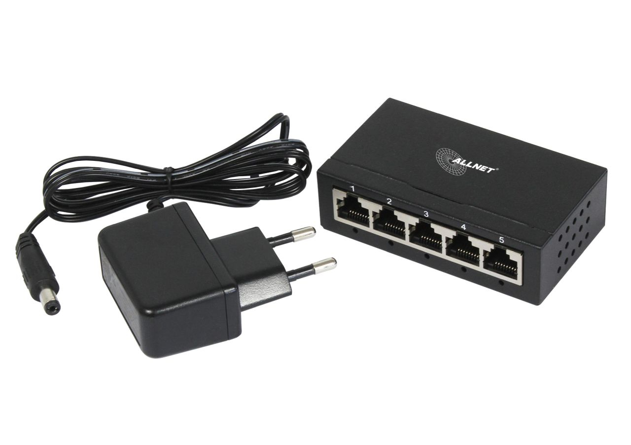 ALLNET Switch unmanaged Layer2 a€¢ 5x 1GbE Lüfterlos ALL-SG8005 - Switch - 1 Gbps, Ansicht 3