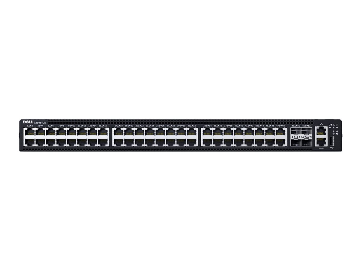 Dell Networking S3048-ON - Switch - L3 - managed - 48 x 10/100/1000 + 4 x 10 Gigabit SFP+ - Luftstrom von vorne nach hinten