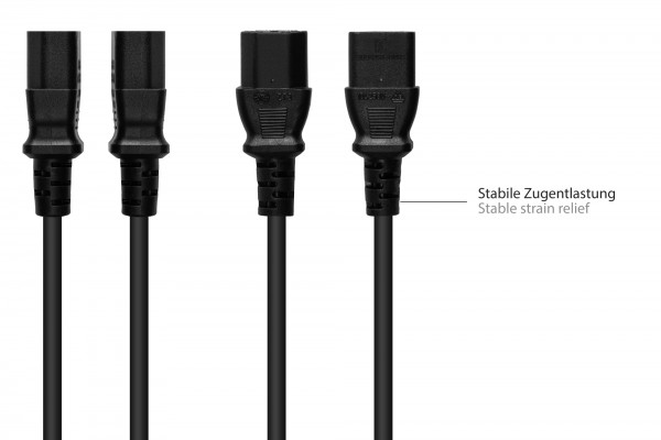 Good Connections P0130-S075 - 7,5 m - Netzstecker Typ E+F - C13-Koppler - 250 V, Ansicht 4