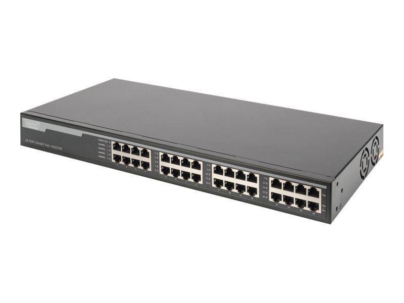 DIGITUS 16-Port 10G Ethernet PoE+ Injektor, 802.3at, 250 W