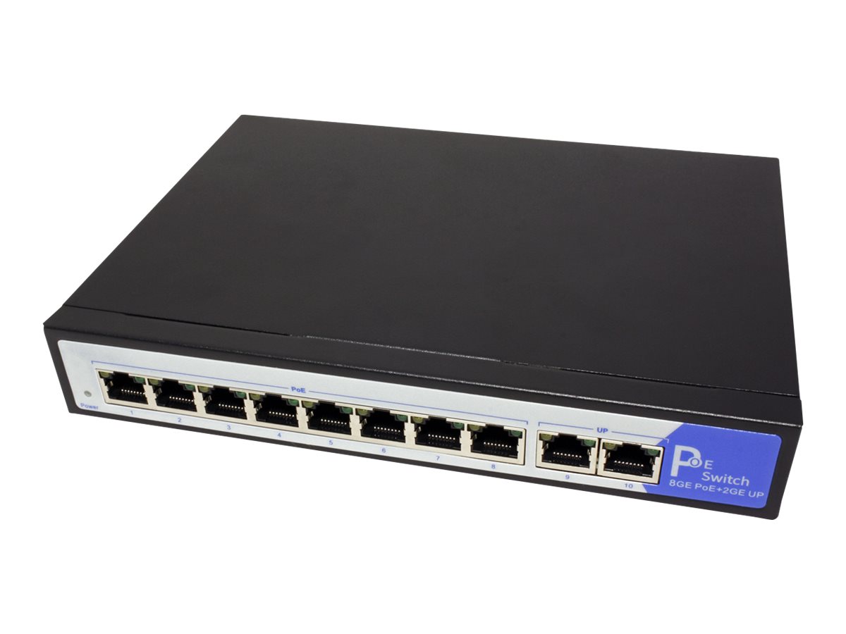 VALUE Switch - 8 x 10/100/1000 (PoE) + 2 x 10/100/1000 (Uplink)