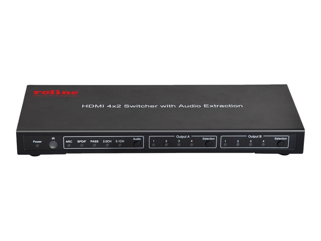 ROTRONIC-SECOMP ROLINE 4K HDMI Matrix Switch, 4 x 2 - Video/Audio-Schalter, Ansicht 3