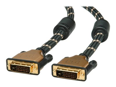 Roline GOLD - DVI-Kabel - Dual Link - DVI-D (M) zu DVI-D (M) - 10 m - Daumenschrauben