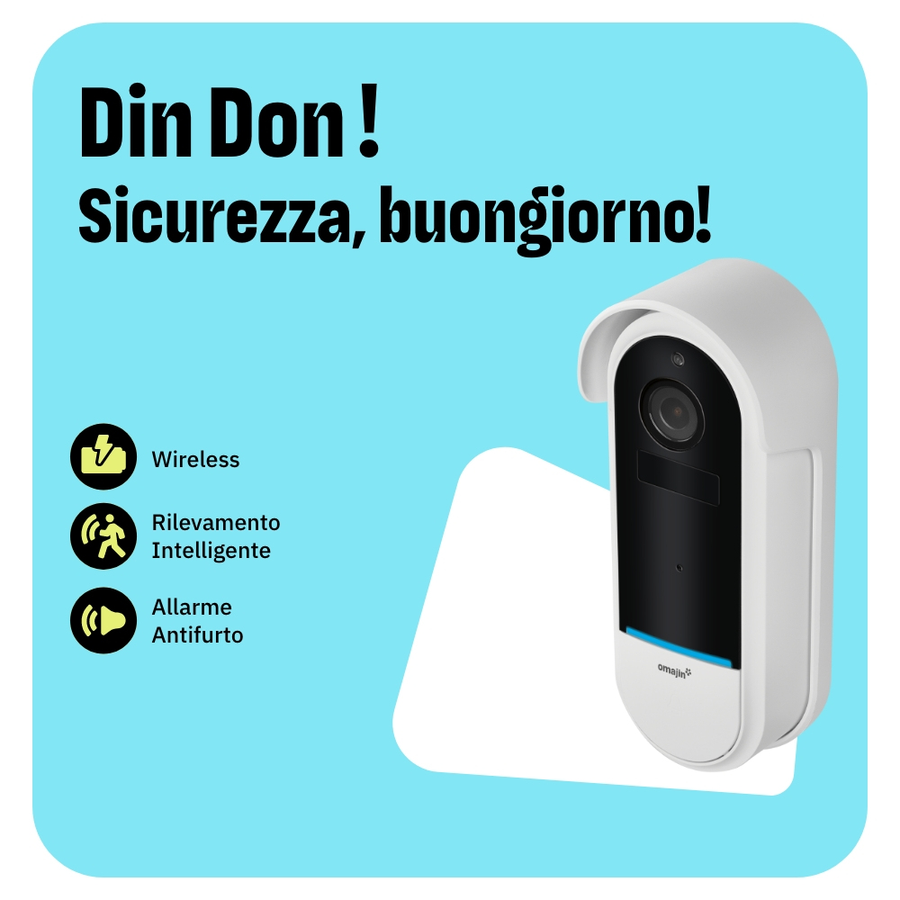 Omajin OMA-OVD-01-EU Kabellose Videotürklingel, Ansicht 2
