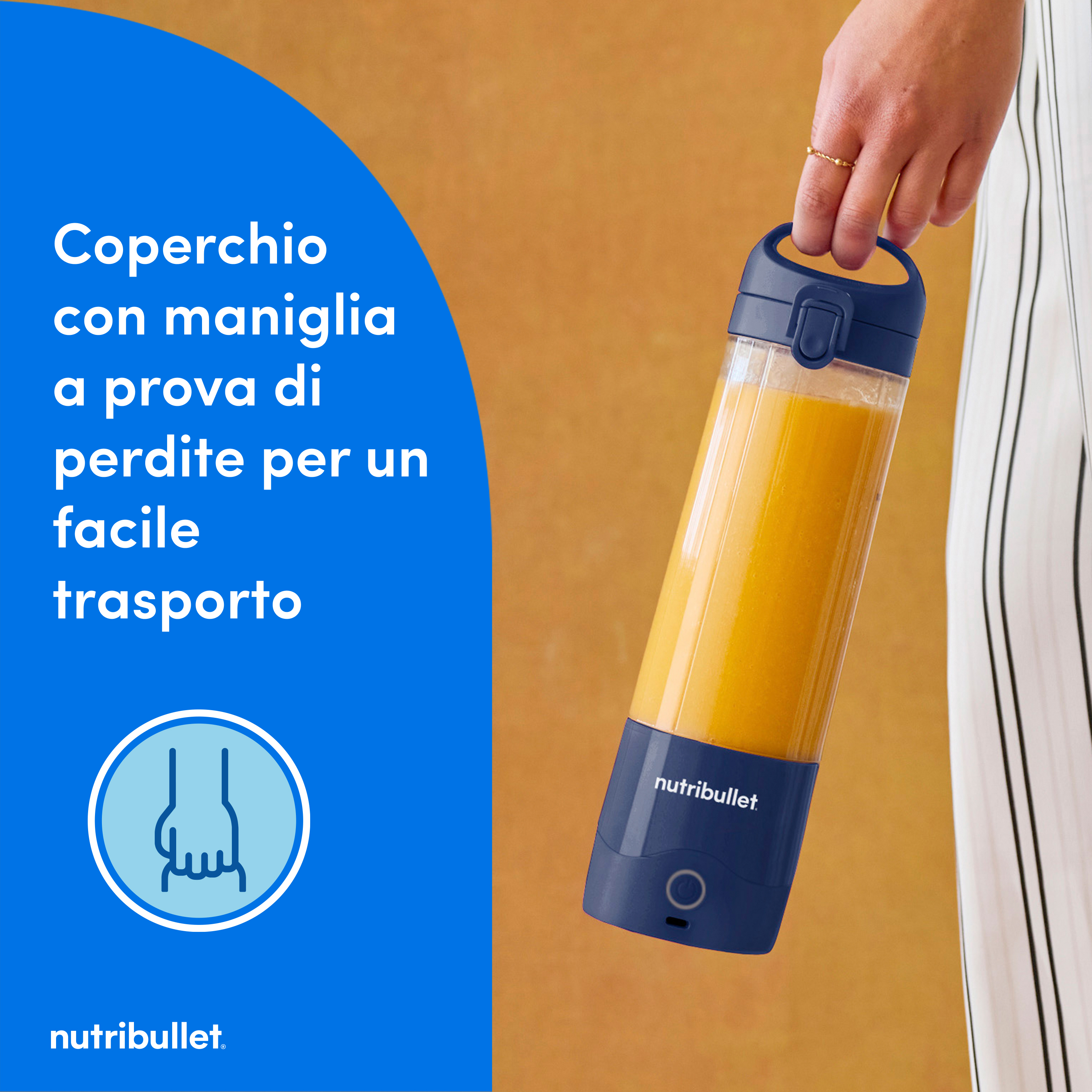 NutriBullet Portable Smoothie Maker navy blau, Ansicht 4