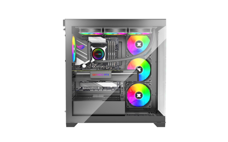 Xilence Gehäuse Gleam Schwarz XG171, Ansicht 3