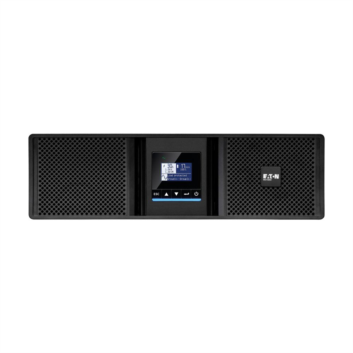 Eaton 9SX Gen2 9SX6KIRT3UG2 - USV (Rack - einbaufähig) - Wechselstrom 200/208/220/230/240/250 V - 6000 Watt - 6000 VA - 1-phasig - 5 Ah - RS-232, USB - Ausgangsanschlüsse: 12 - PFC - 3U - 48.3 cm (19")
