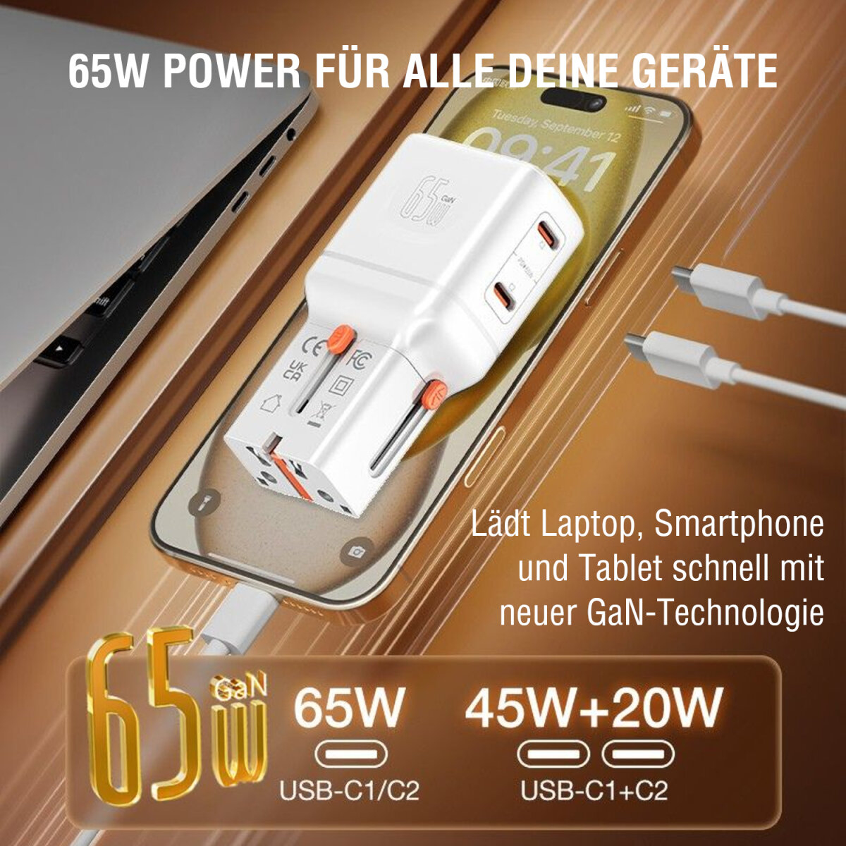 4smarts Weltreiseadapter Nomad Pocket weiß, Ansicht 3
