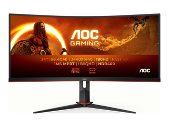 AOC Gaming CU34G2XPBK - LED-Monitor - Gaming - gebogen - 86.4 cm (34)