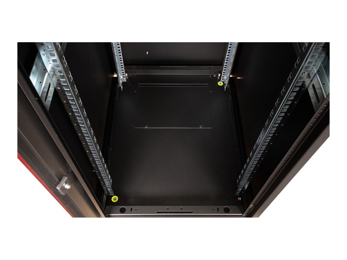 ROLINE 19 Zoll Netzwerkschrank Basic 32 600x800 BxT Glastür schwarz, Ansicht 4