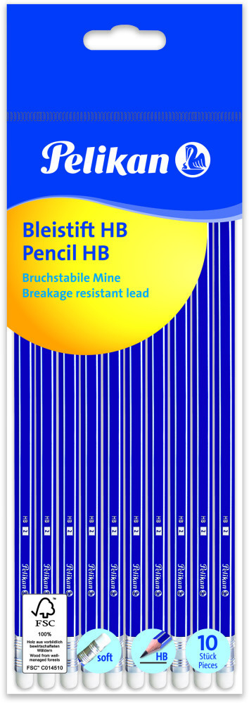 Pelikan | Bleistift HBE, sechskant i.10er Polybag FSC