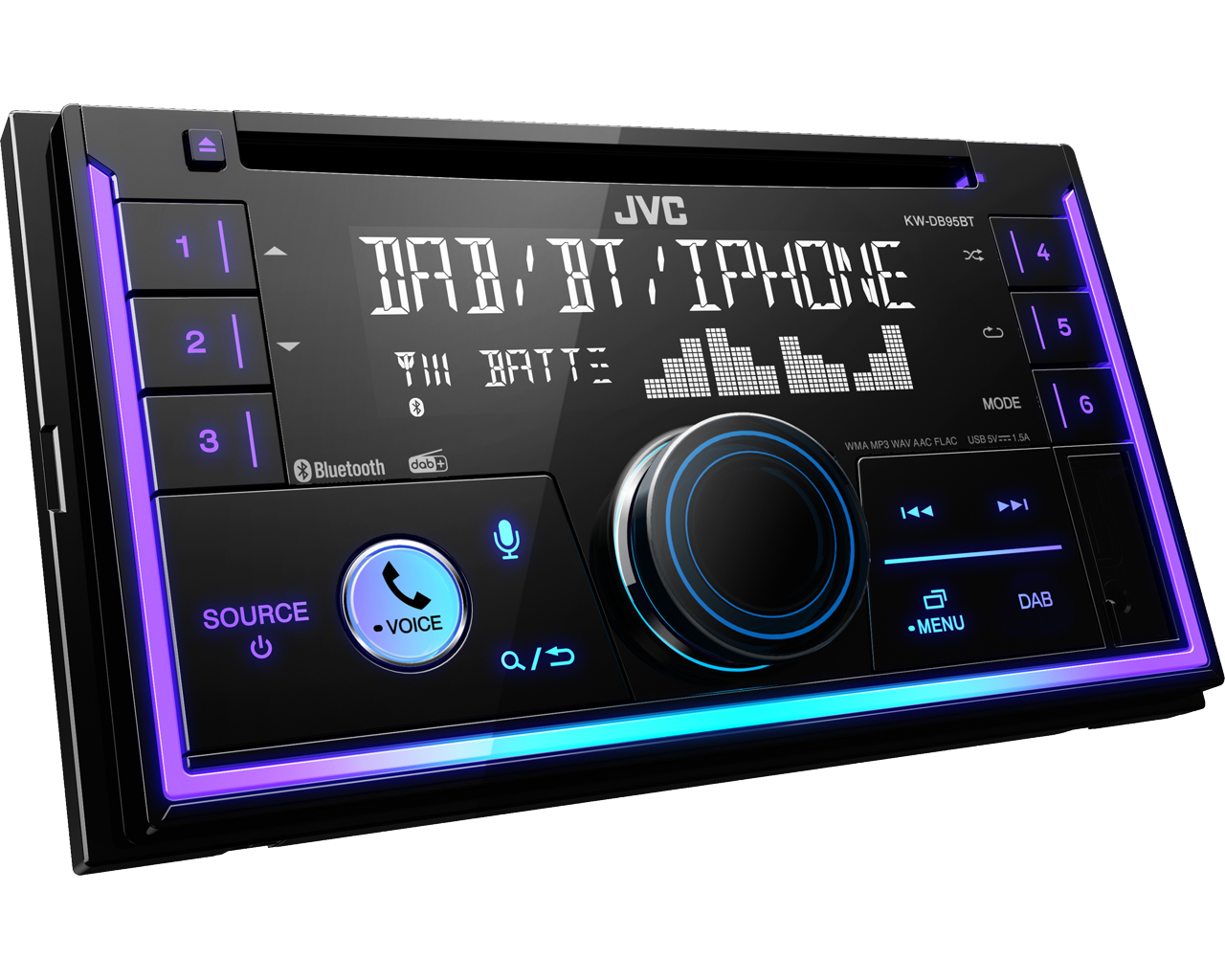 JVC KW-DB95BT - Auto - Receiver (CD) - im Armaturenbrett, Ansicht 3