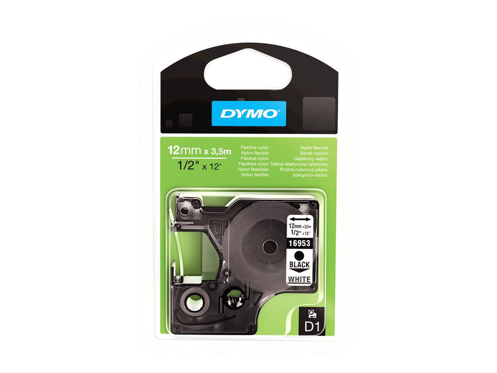 Dymo Nylon - Schwarz auf Weiß - Roll (1.2 cm x 3.5 m) 1 Kassette(n) Flexitape, Ansicht 4