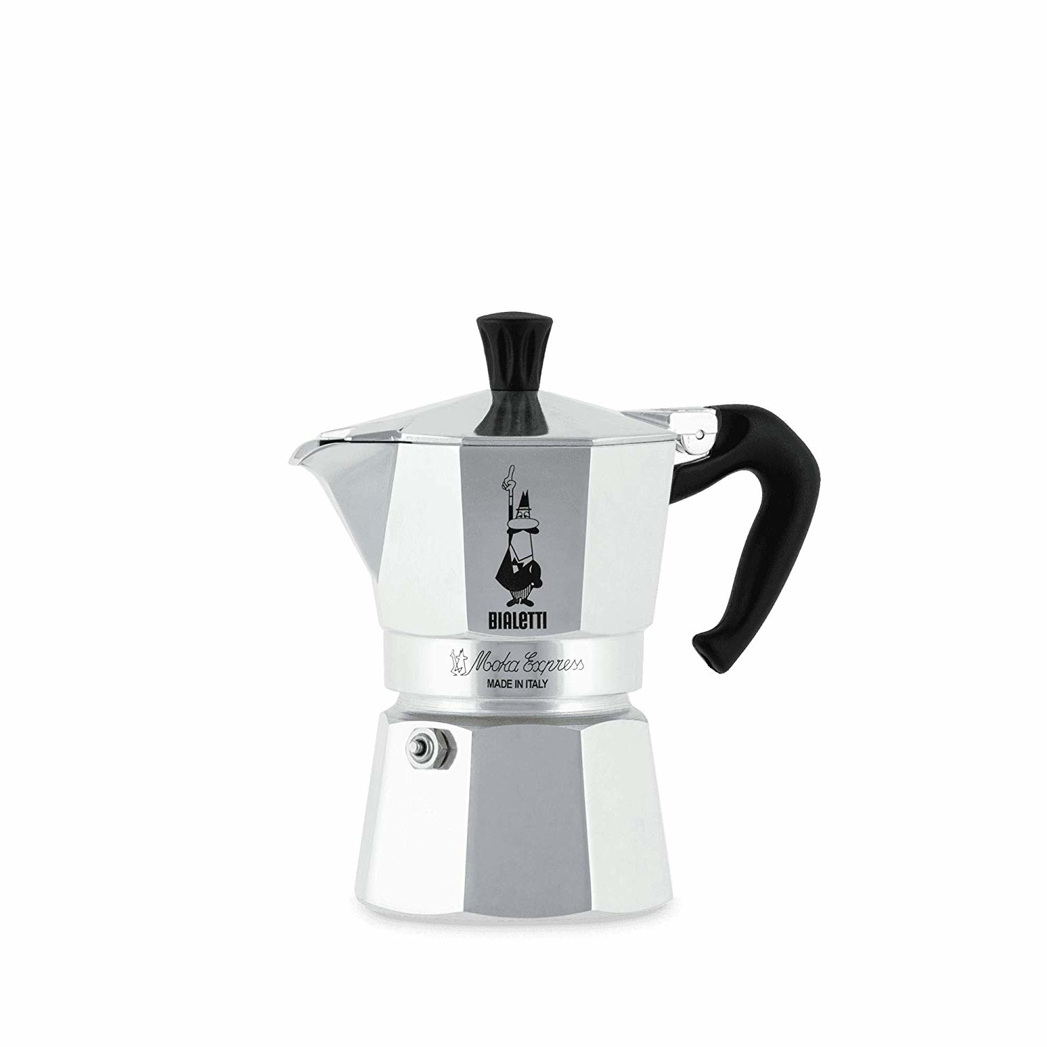 Bialetti Moka Express - Mokka-Kanne - 0,2 l - Aluminium - Schwarz - Aluminium - 3 Tassen - Moka Express