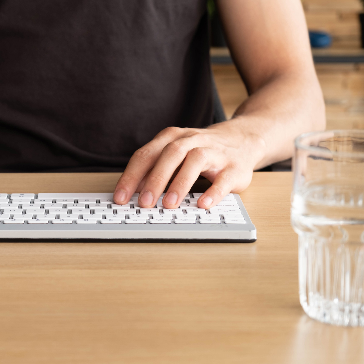 R-Go Ergonomische Tastatur Compact break - Tastatur - TL: Französisch, AZERTY - Weiß, Ansicht 3