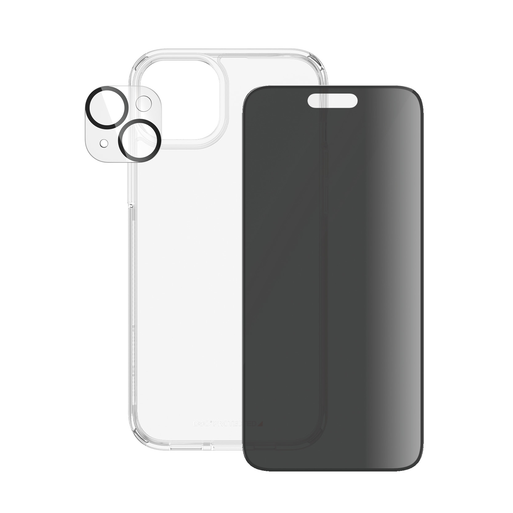 PanzerGlass Privacy - 3-in-1 Pack - Schutzkit für Display / Objektiv / Rückseite für Handy, Ansicht 4