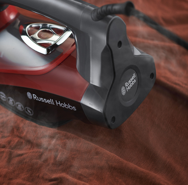Russell Hobbs 25090-56 - Trocken- & Dampfbügeleisen - Keramik-Bügelsohle - 3 m - 210 g/min - Schwarz - Grau - Rot, Ansicht 3