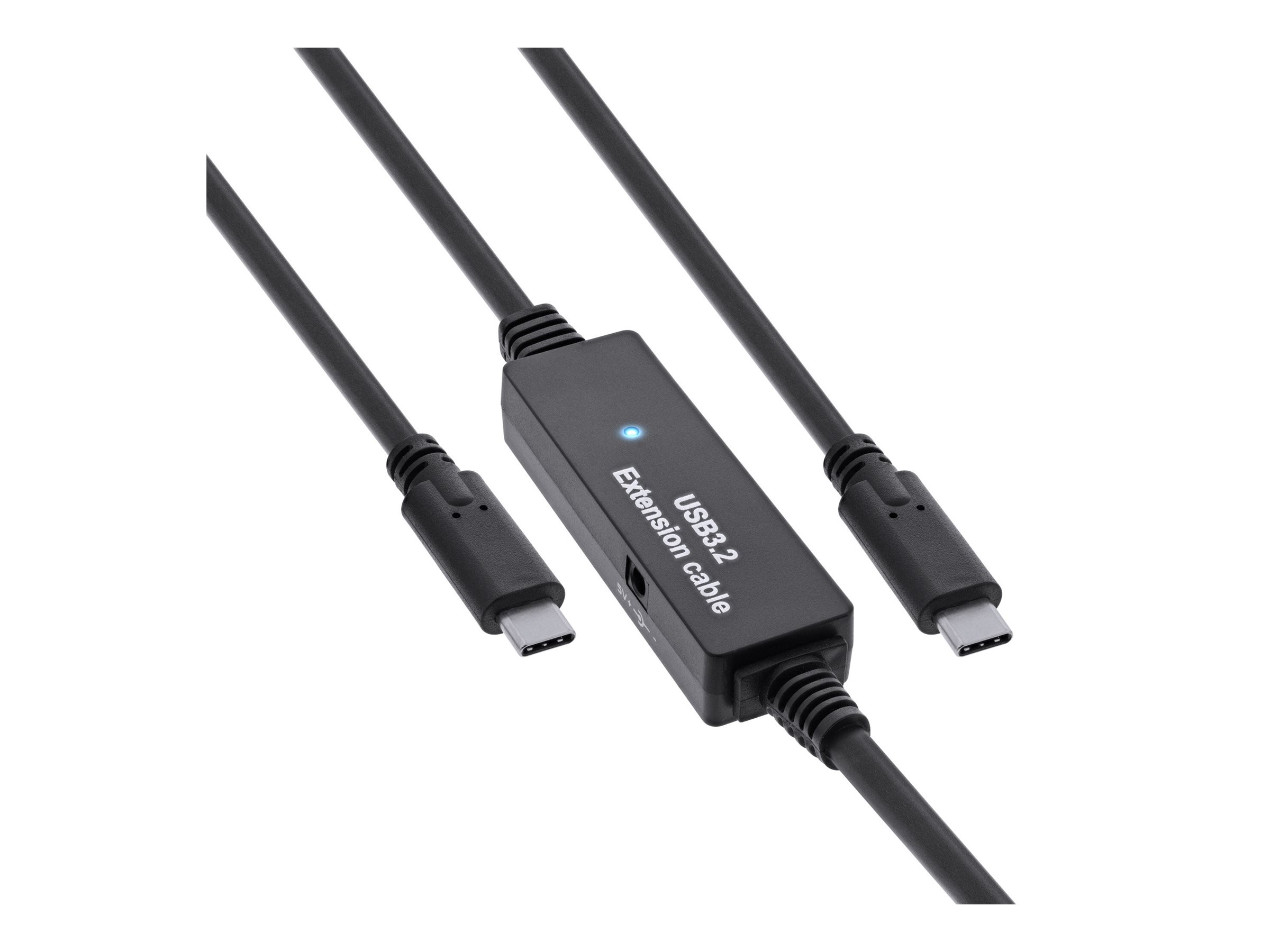 InLine USB 3.2 Gen.1 Aktiv-Kabel - USB-C Stecker an USB-C Stecker - schwarz - 5m