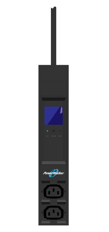 PowerWalker 10133031 - Standard - 0U - Senkrecht - Schwarz - 24 AC-Ausgänge - C13-Koppler - C19-Koppler, Ansicht 4