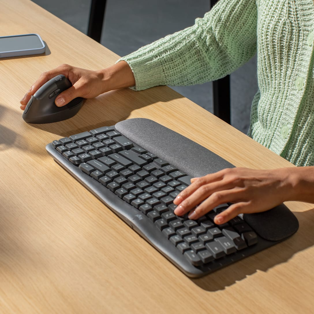 Logitech Wave Keys and Lift Combo - Tastatur-und-Maus-Set - TL: Deutsch, QWERTZ, Ansicht 2
