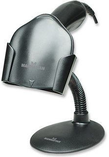 Manhattan Handheld Barcode Scanner Stand, Gooseneck with base, suitable for table mount or wall mountable, Black, Ansicht 4